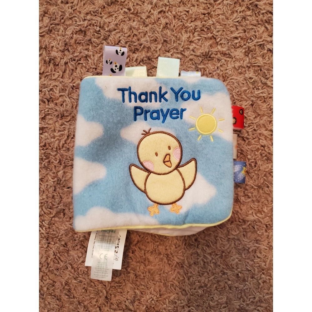 Thank You Prayer Baby Book Cartwheel Taggies Fleece Ribbon Plush 6" Toy‎ Lovey